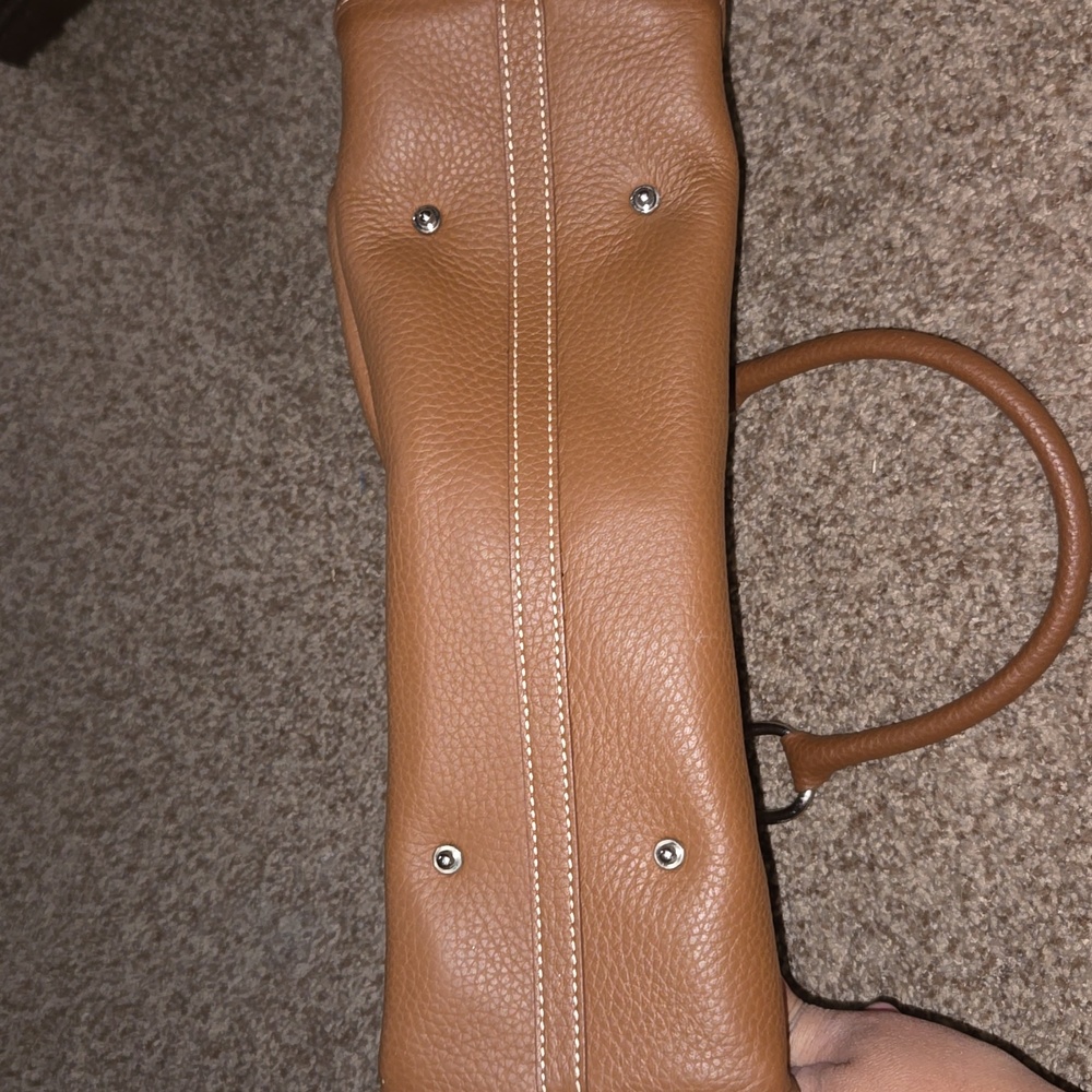 Dooney & Bourke Double Pocket Tote, Brown Leather - Picture 7 of 8